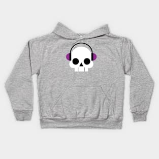 Skull with Headphones Kids Hoodie